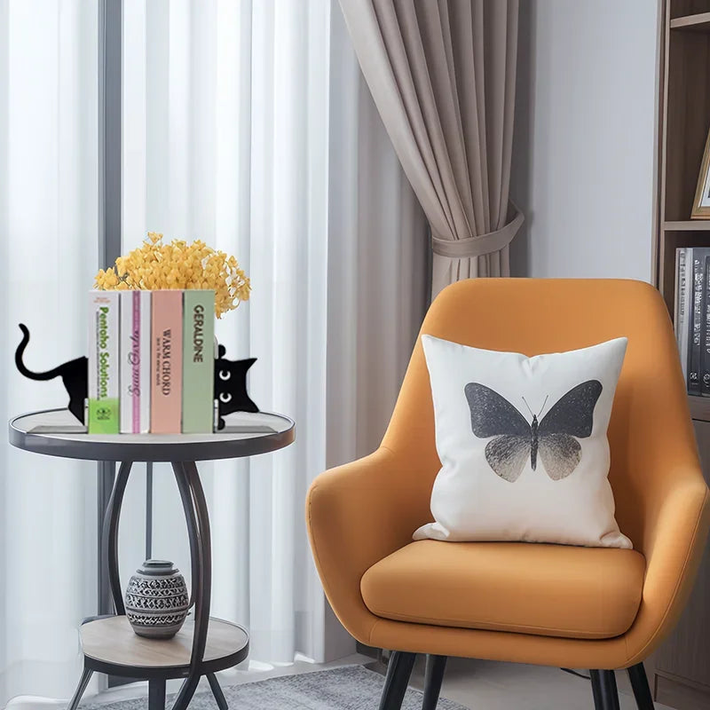 Cute cat stationery bookends desk organizer book stand holder human evolution Creative interesting office accessories book ends