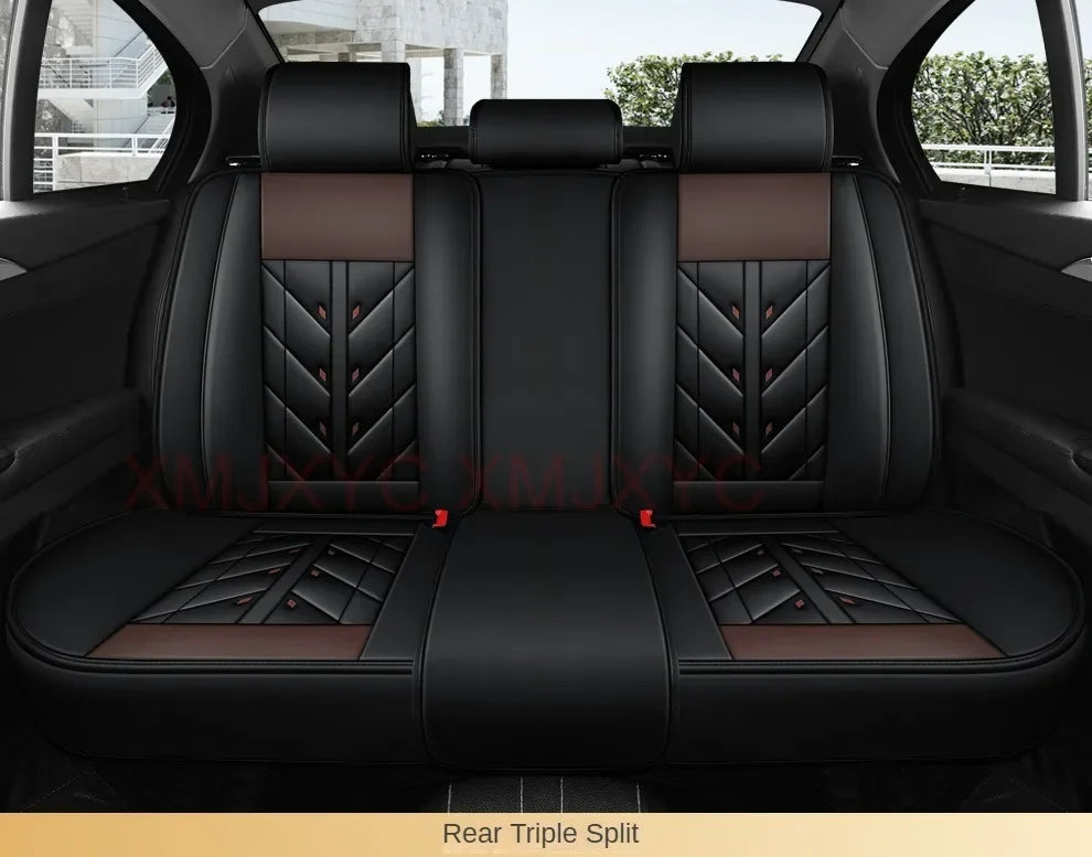 Universal Style Full Coverage Car Seat Cover for Ford Focus Mk4 Audi A6 4F W211 Skoda Kodiaq Clio 4 Car Accessories Pu Leather