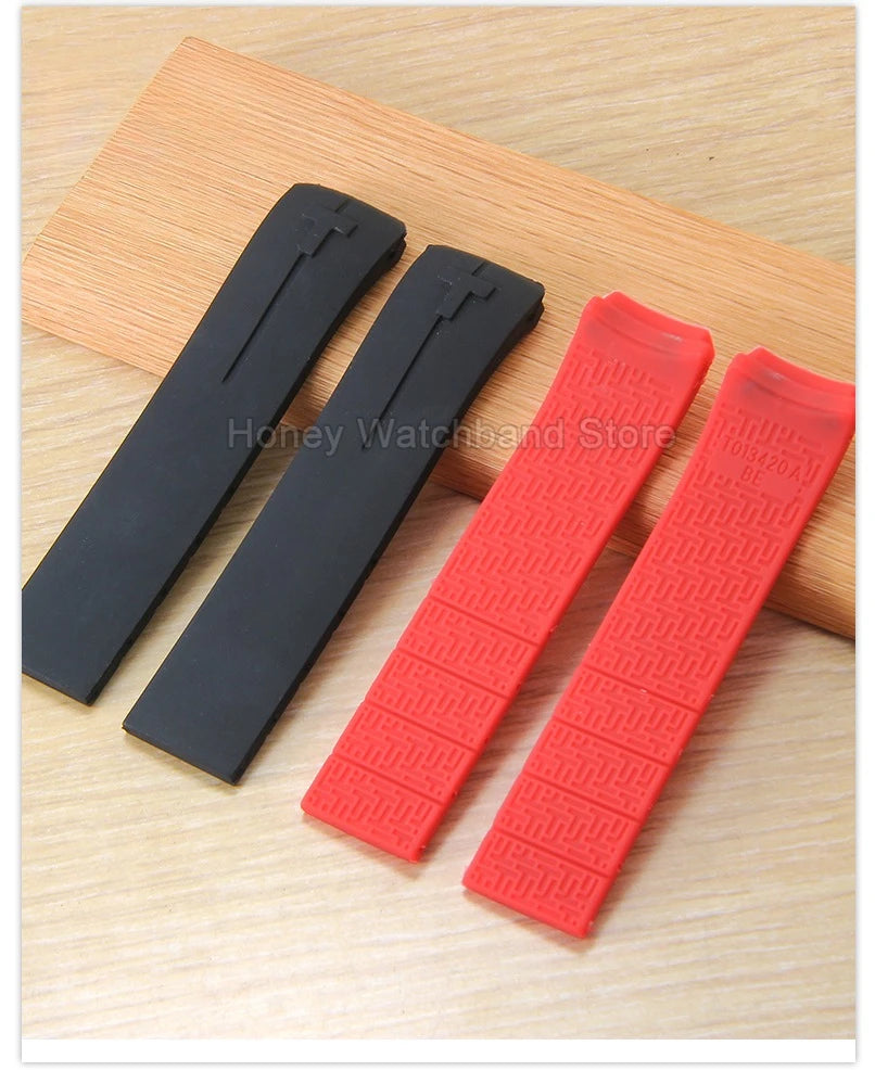 Flexible Comfortable Silicone Bracelet for Tissot T-Touch Blue Orange T013 T047 T121 Watchband Special Interface Sweat Resistant