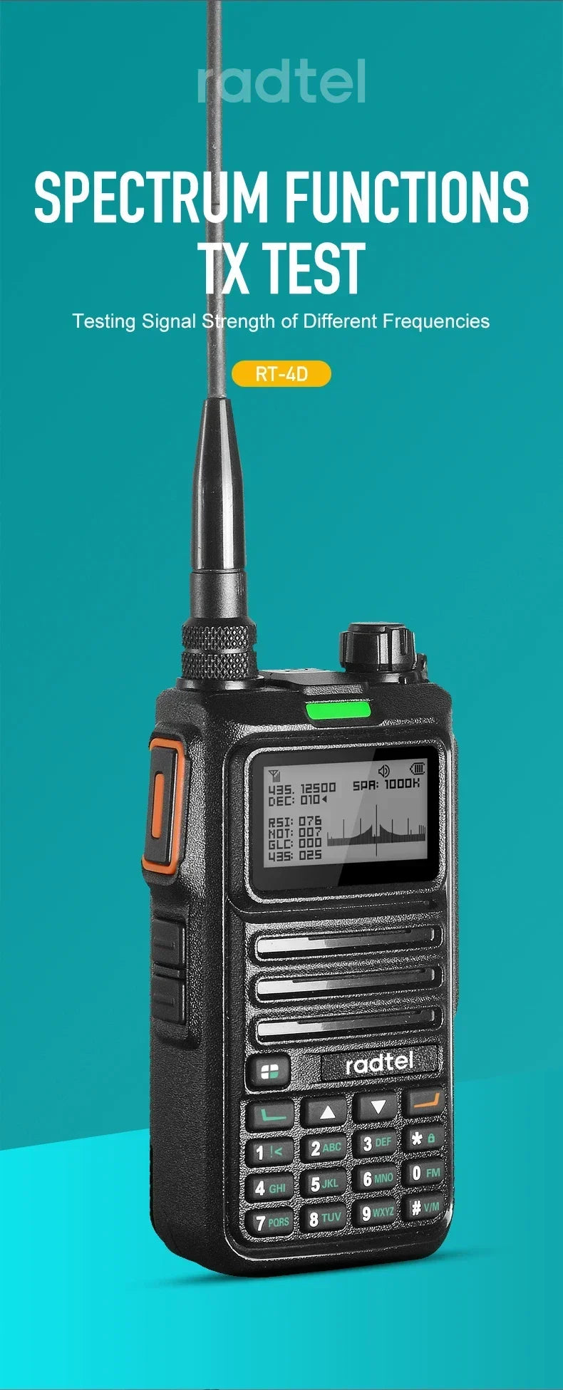 Radtel RT-4D DMR Radio Digital Walkie Talkie Dual Mode Analog Two Way Radio Dual Time Slot Ham Radio 1024 Channels