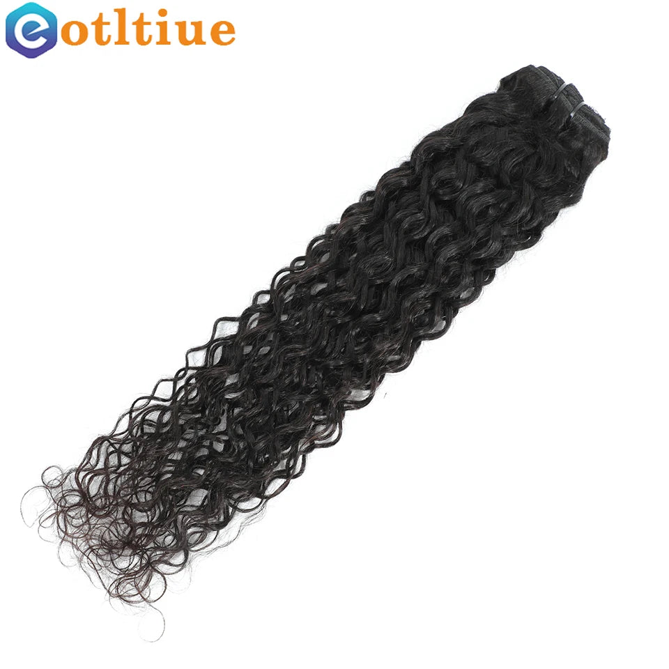 Water Wave Clip In Human Hair Extensions 8PC/Set 120g Wholesale Remy Virgin Curly Wavy Clip On Hair For Women Natural Hair Clips