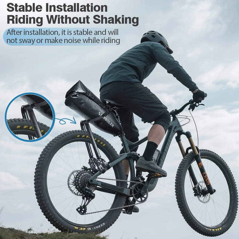 NEWBOLER Waterproof Bicycle Front Fork Bag Portable Bike Bag Bikepacking Luggage Bag Bicycle Rear Shelf Bicycle Luggage Carrier