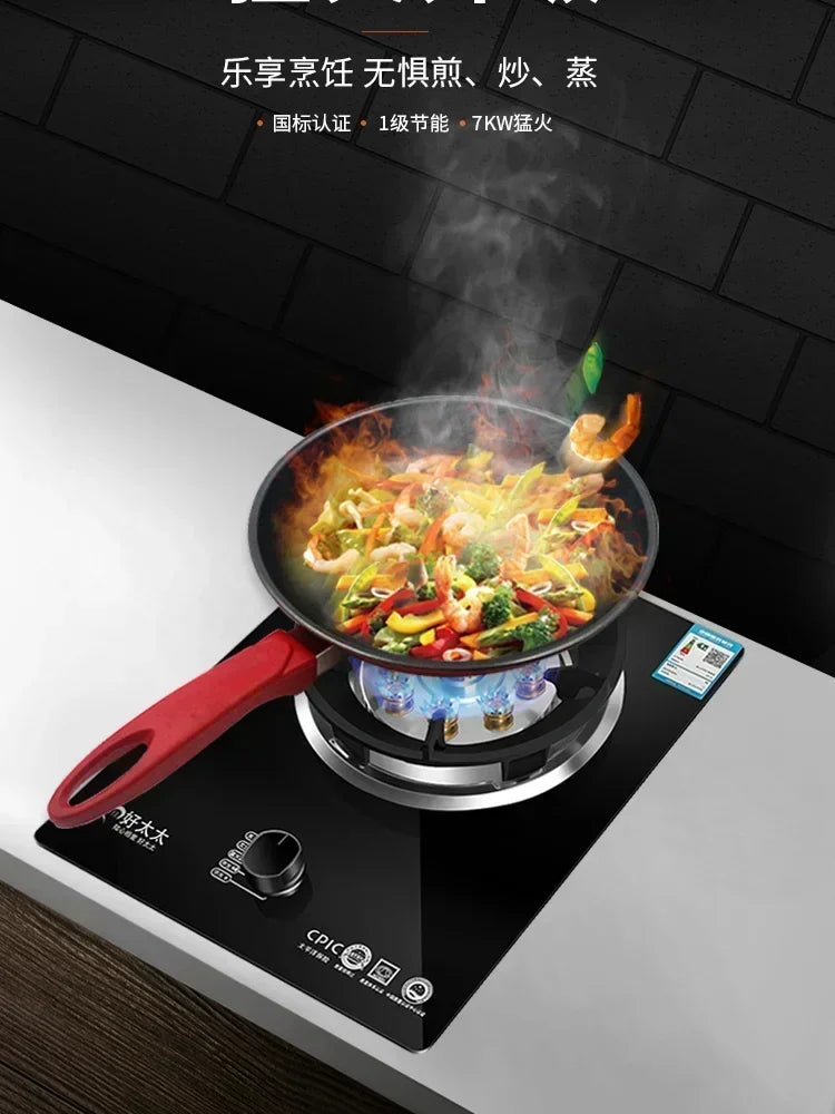 Gas stove single stove liquefied petroleum desktop embedded single natural stove household fierce fire AF