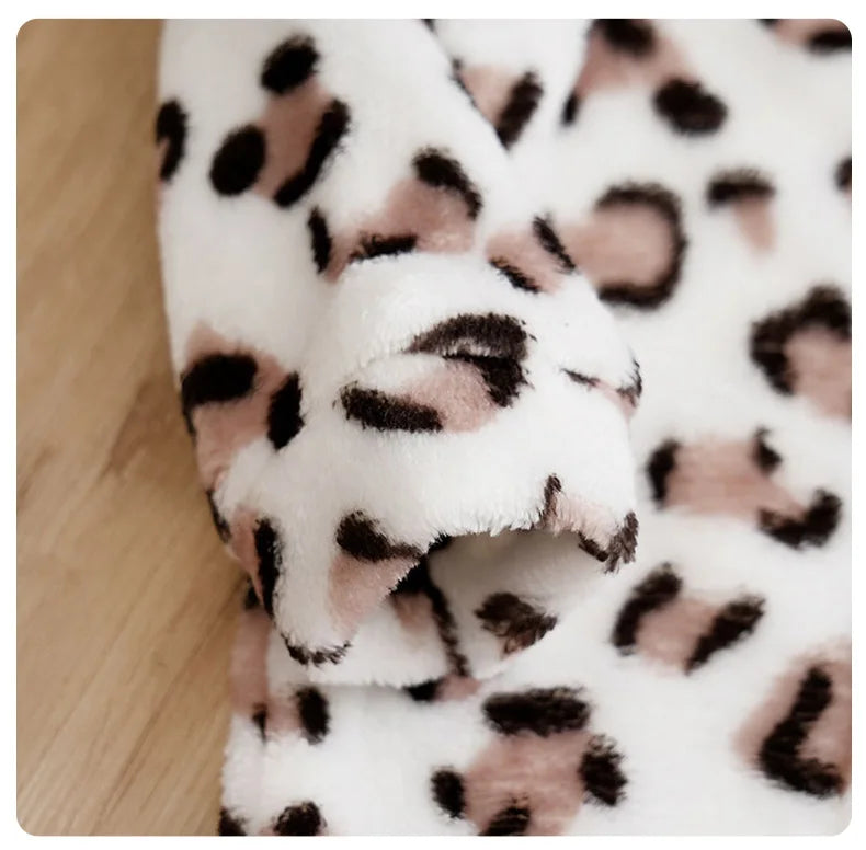 Autumn and Winter Comfortable Warmth white leopard Romper Onesie Newborn Knitted Newborn Baby Boy Newborn Baby Girl Toddler cool