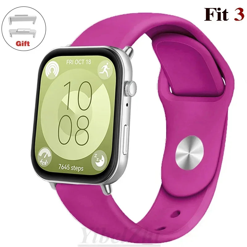 sport Band For Huawei Watch FIT 3 Strap smartwatch Silicone Official 1:1 correa for Huawei Watch fit3 2024 watchband Accessories