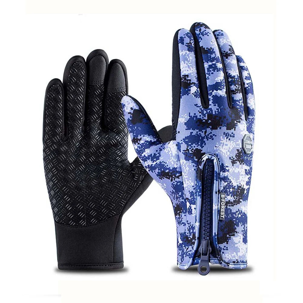 2024 Winter Warm Touchscreen Men's Gloves Sports Fishing Waterproof Ski Army Bike Snowboard Skis Skid Zipper Ladies Gloves
