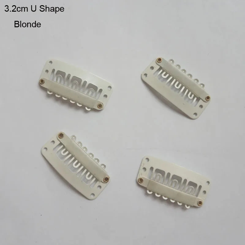 30pcs 2.3cm-3.6cm Hair Extension Clips Wig Clips For Human Hair Bangs Snap Hair Clips For Extensions Metal Comb For Closure