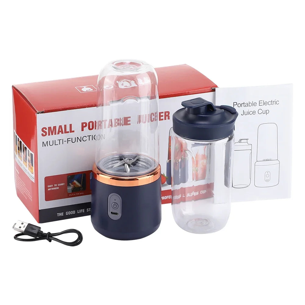 6 Color 400ml Portable USB Blender Electric Travel Juicer Cup For Smoothie Milkshake Kitchen Mini Mixer Tool