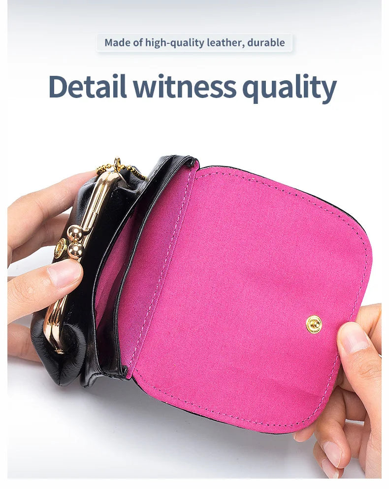 New Cowhide Wallets for Women Female Genuine Leather Purses Fashion Large Capacity Cute Wallet Money Bag Small Coin Card Holders