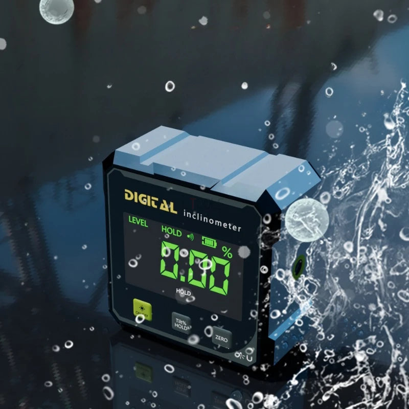 Woodworking Tools 4-sided Magnetic Dual Laser Inclinometer Digital Angle Measuring Instrument with Tilt Measurement Laser Level