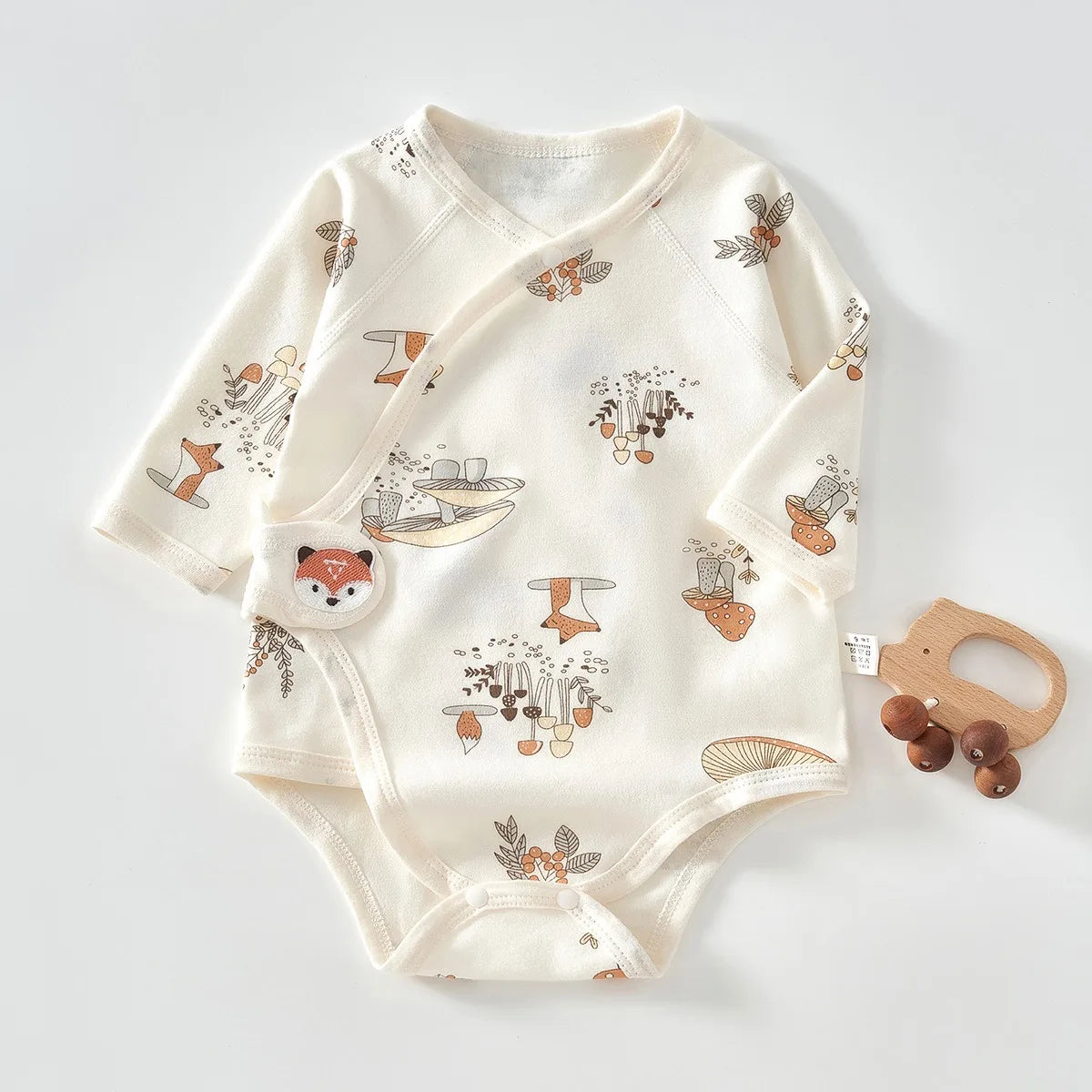 Ircomll 2 pcs Spring and Autumn Newborn Bodysuit Cotton Long Seeve Clothes Infant Clothing Pajamas Overalls for Girls&Boys 0-6M