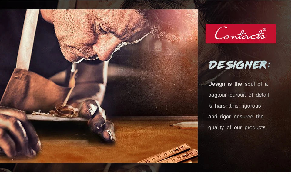 CONTACT'S Genuine Leather Men Wallet Vintage Trifold Hasp Wallet Zipper Coin Purse Card Holder Money Clip Men's Wallets