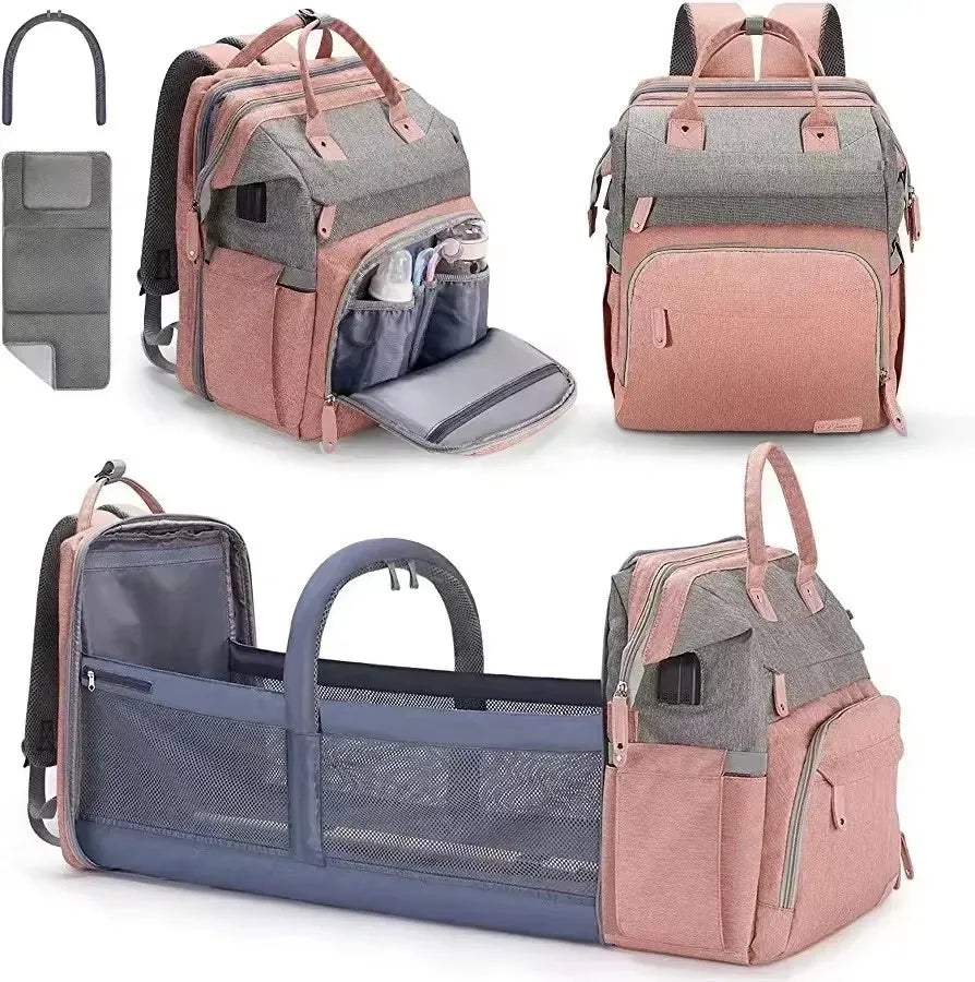 New Baby Diaper Bag Nappy Stroller Bags For Baby Maternity Bag Backpacks Crib Newborn Mommy Bag Changing Table Baby Bags For Mom