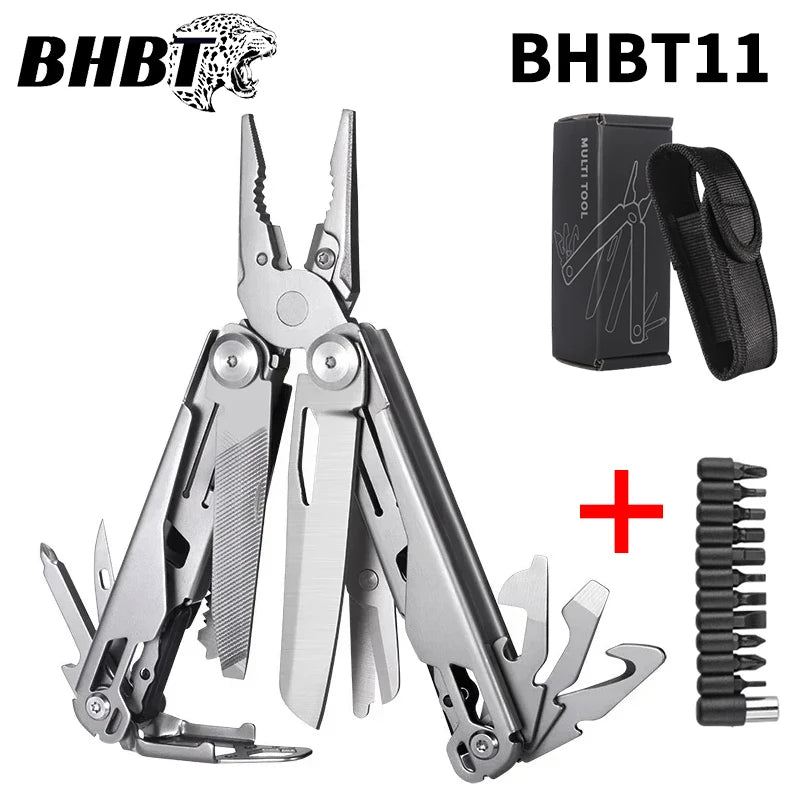 BHBT 19 in 1 Multitool Pliers Folding Knife Multi Tool Hoxagon Wrench Outdoor Camping EDC Tool Home Repair Maintenance