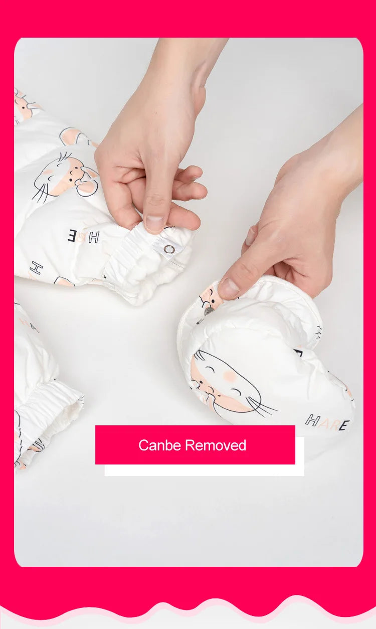 Ircomll Infant Baby Winter Lightweight Duck Down Overalls Fleece Children Jacket Cartoon Rompers For Boys Girls Toddler Jumpsuit