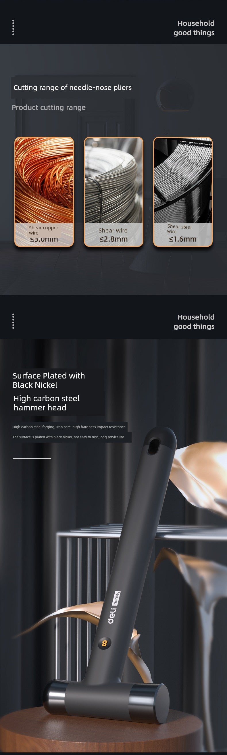 Deli Tools Household Hardware Car Tool Set