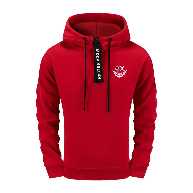 Mens 2 Piece Coord Set 2025 New Half Zip Hoodie and Pants Urban Streetwear Tracksuit Autumn Winter Casual Wear