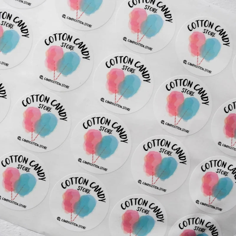 500PCS Custom Stickers and Customized Logo Wedding Birthday Baptism Stickers DIY Your Own Logo Stickers Personalize Stickers