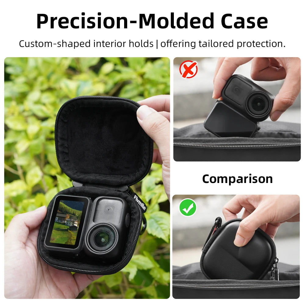 Flymile Storage Bag for DJI OSMO NANO Camera Mini Box Hard Shell Portable PU Carrying Case for DJI OSMO NANO Accessories