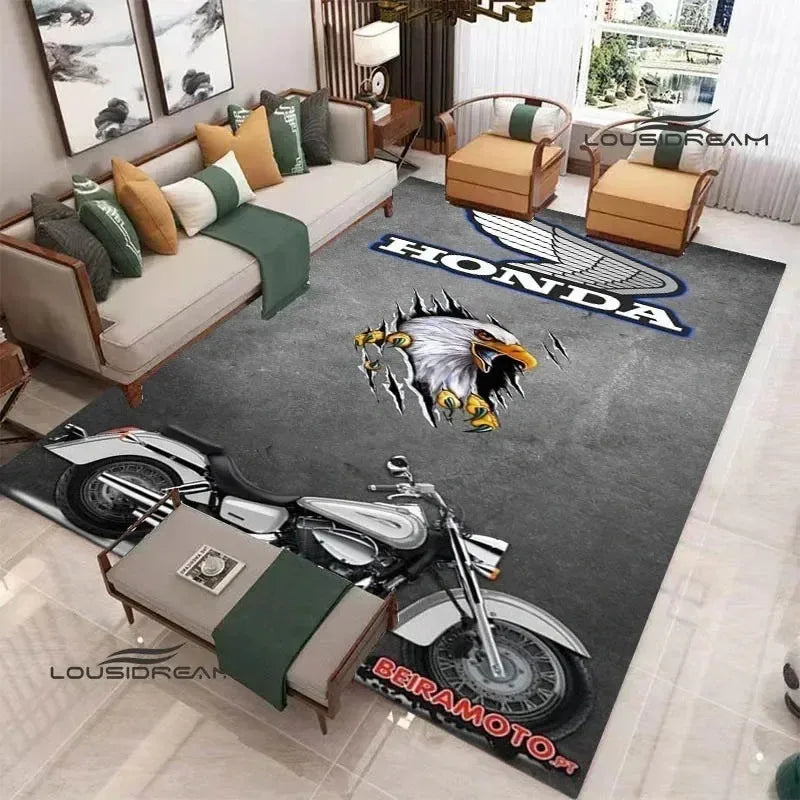 HRC HONDA Motorcycle Logo Printed Carpet Non-slip Carpet Carpets for Living Room Yoga Mat Outdoor Carpet Birthday Gift