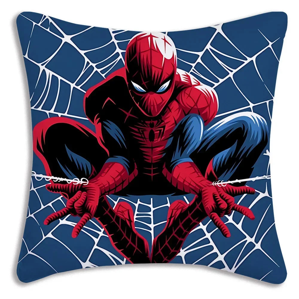 Black White Cool Pillow Covers Sofa Decorative Home HOT Marvels Spiders Man Double-sided Printing Short Plush Cute Cushion Cover