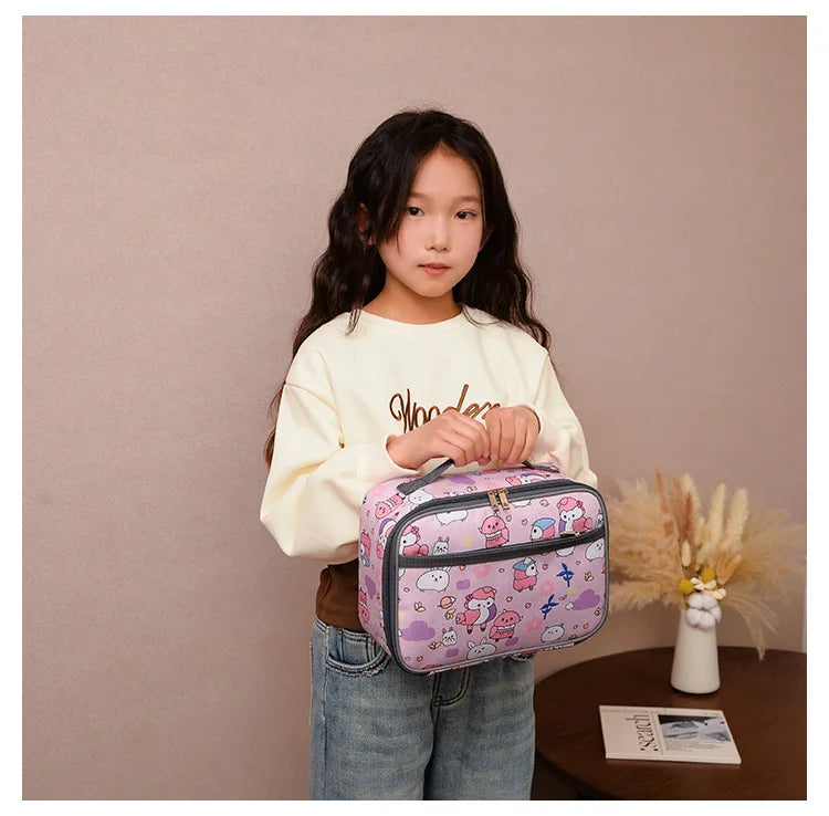New lunch box bag large capacity kindergarten schoolbag storage bag and high appearance level lunch bag