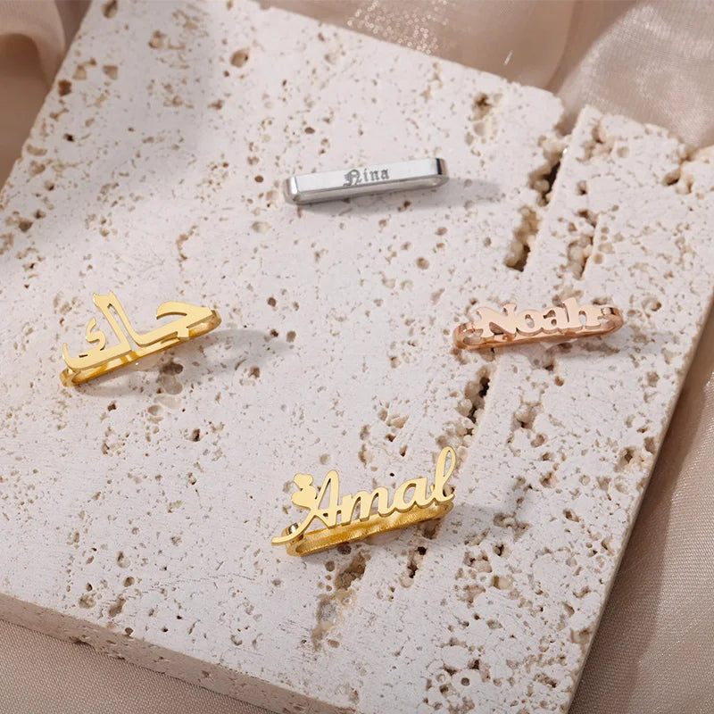 Custom Stainless Steel Watch Loop For Watch Personalized Customized Name Letter Watch Band Charm Trendy Jewelry Accessories 2022