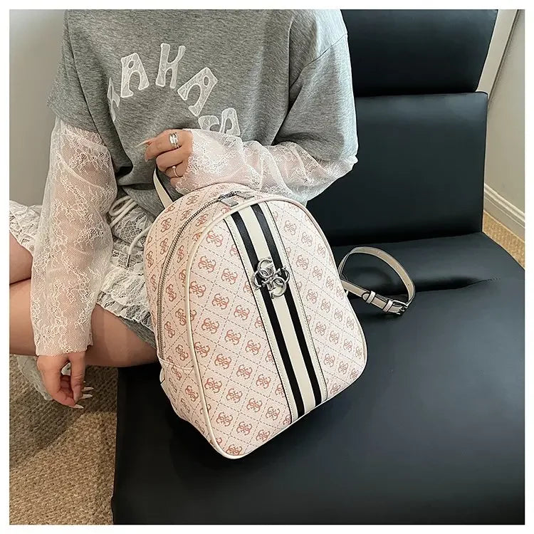 Luxury large capacity outdoor travel handbag, modern trendy women's backpack, classic design zipper shoulder bag