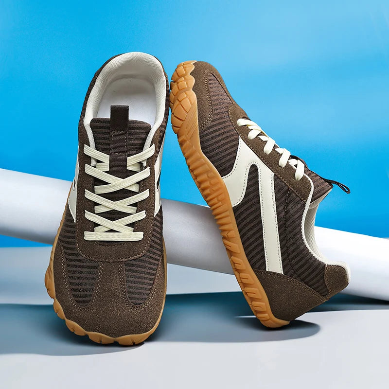 New Wide-toe Men's Shoes Casual Soft Sole Wide-Toe Shoes Walking Sneakers Breathable Mesh Comfortable Barefoot Shoes Big Size 48