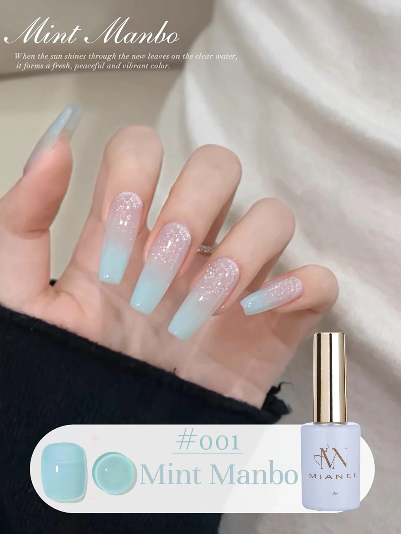 MIANEL 12ML 1-21pcs Emperor Green Cat Eye Gel Nail Polish Whitenning Nails Green Nails Suitable For Nail Salons Nail Supplies