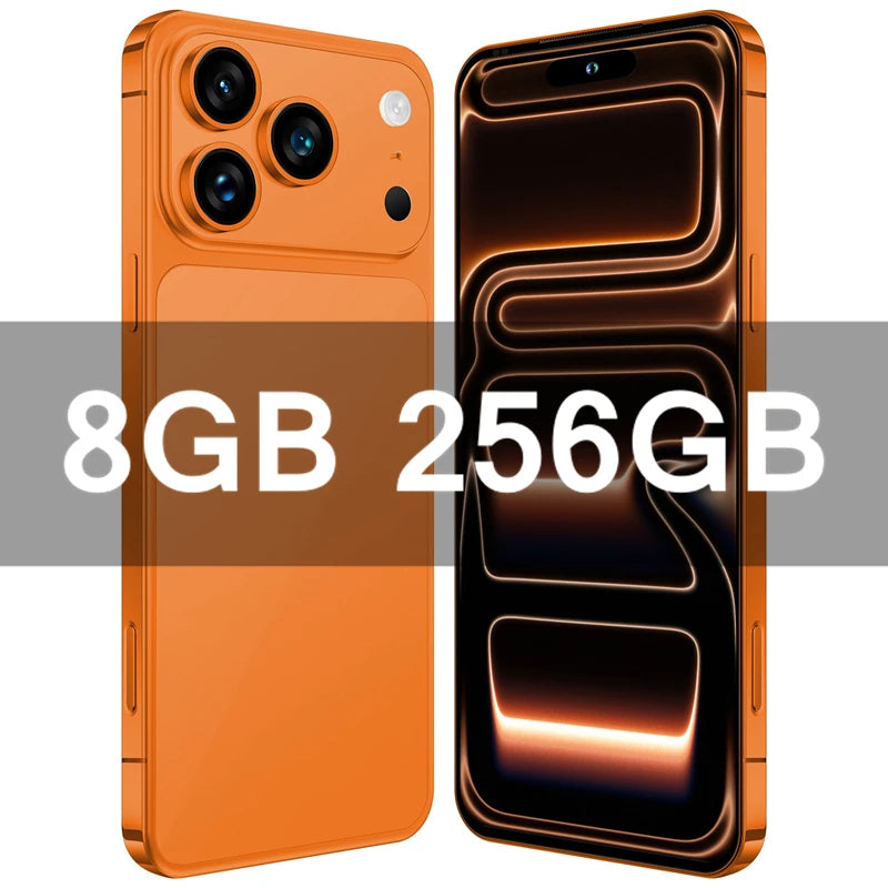 HOT i17 Pro Max Original 2026 7.0HD Global Edition Android 15 Smart Facial Function Dual Card 8000mAh Battery Recognition GG2