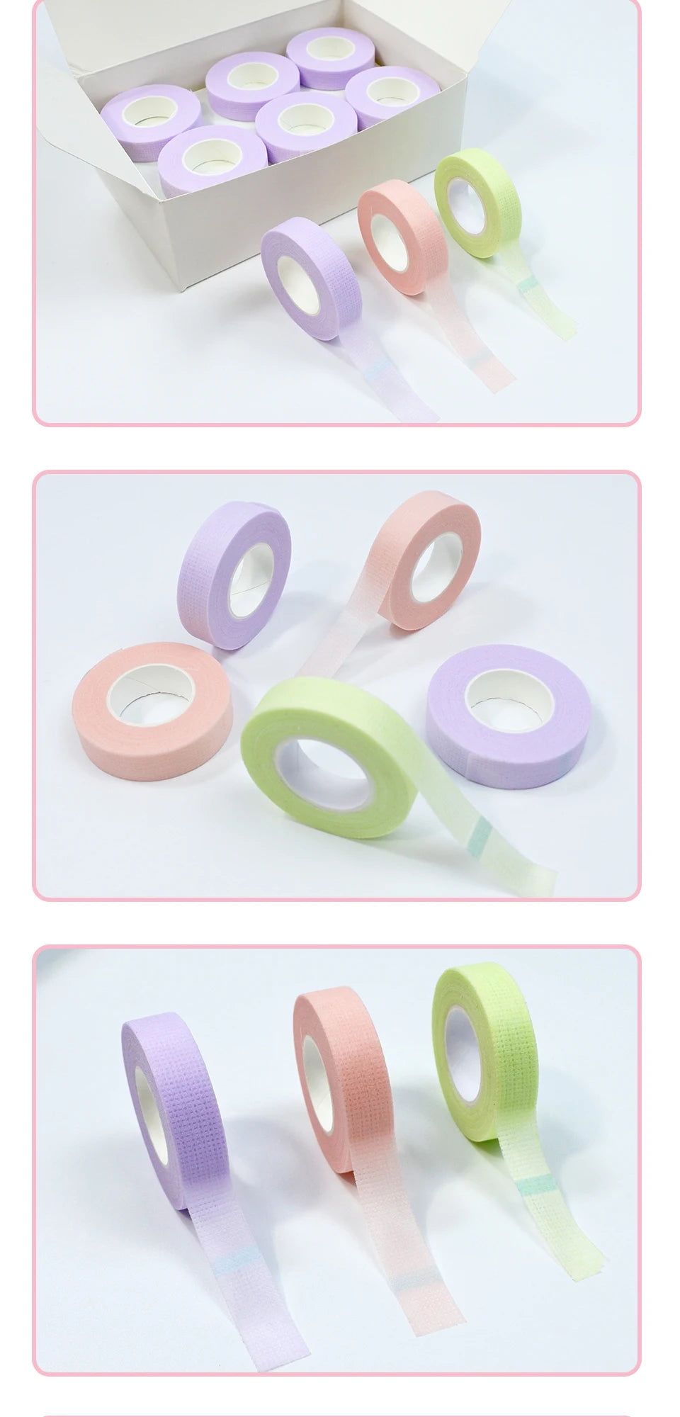 5/10/30/50 Rolls Eyelash Tape Professional Anti-allergy Non-woven Fabric Makeup Tool Eyelash Extension Tape