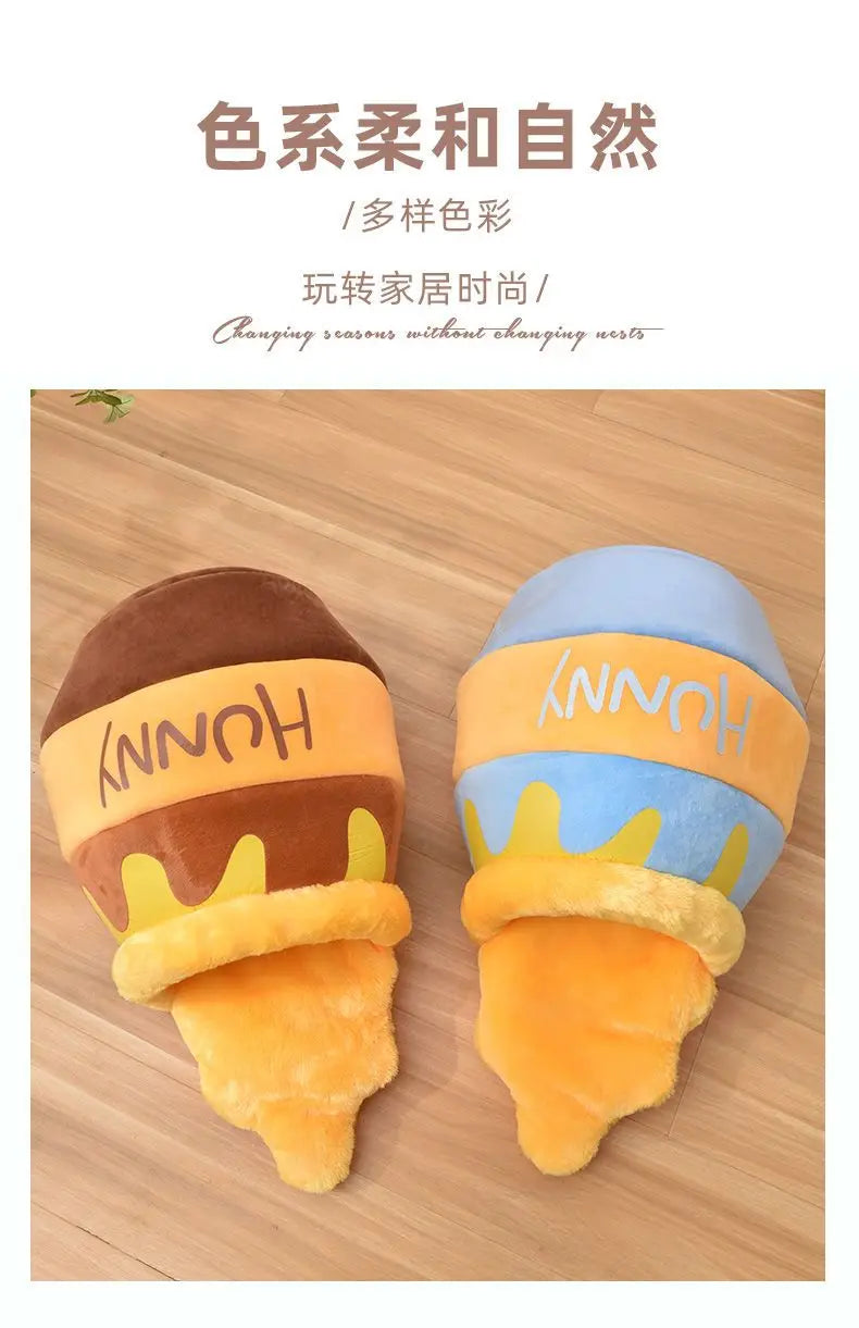 Autumn/Winter Trendy Honey Jar Cat House - Enclosed and Insulated Small Dog Kennel for All Seasons Pet Bed