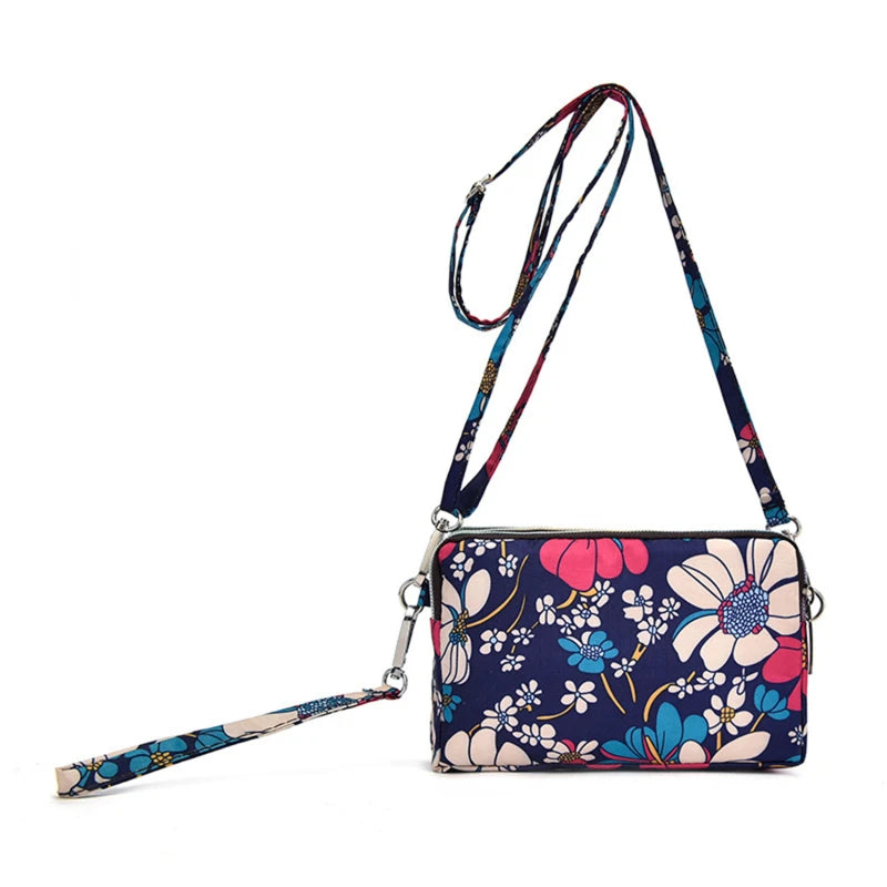 New Trendy Three-layer Women Sports Wallets Crossbody Mobile Phone Bag Pouch Messenger Clutch Bag Coin Purse Outdoor Handbag