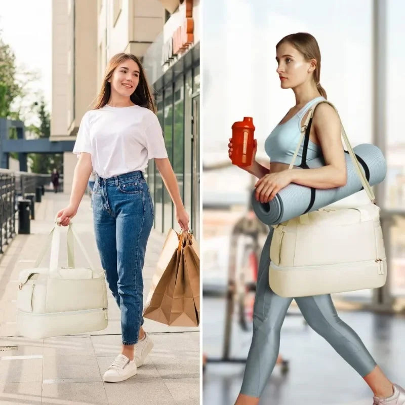 Large Capacity Gym Bag Multifunctional USB Charging Port Storage Bag Dry Wet Separation Sports Travel Organizer Home Storage