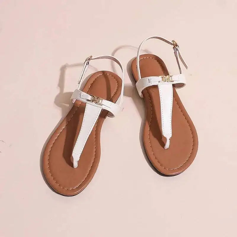 2025 Women's Shoes Fashion Daily Sandals Women Buckle Strap Flat With Outdoor Open Toe Female Shoe