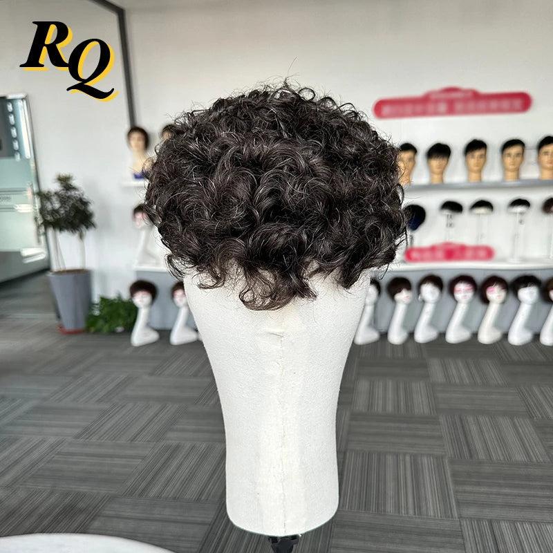 Pre Styled Cut Toupee Men Wig Thin Skin 0.04-0.06 Hair Replacement Systems Ready Wear Human Hair Male Wig Hombre Peruk Capillary