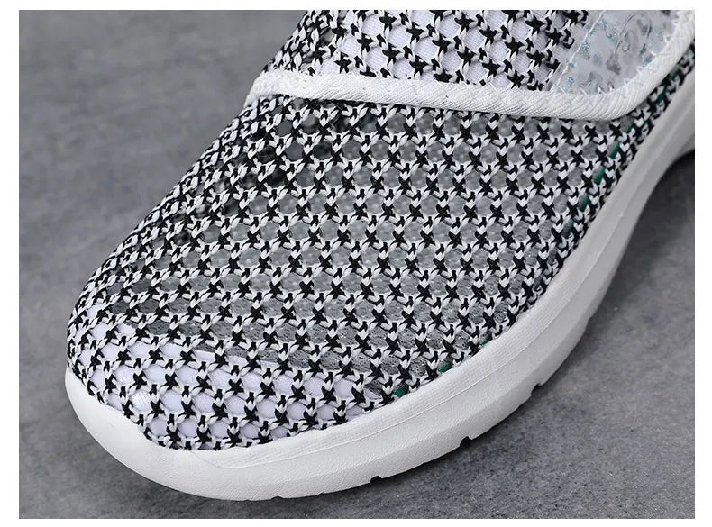 Women Mesh Shoes Summer Sports Black Outdoor Comfortable Loafers Monk Sneakers Girls For Walking Flats Mother Gift