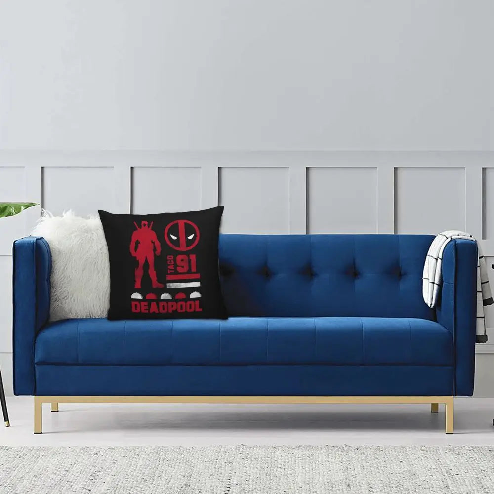 Custom Deadpool Wolverine Cartoon Manga Cushion Cover Soft Cute Pillows
