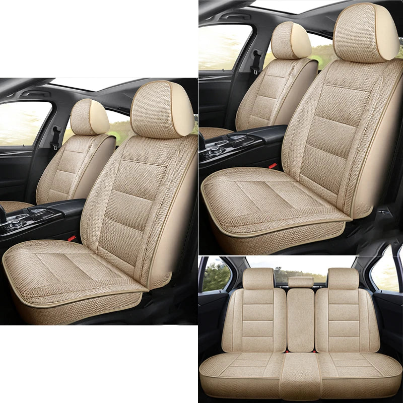 Universal Flax Car Seat Cover For Suzuki Grand Vitara SX4 Swift Ignis Auto Accessories Interior Breathable Protector Pads 차량용품
