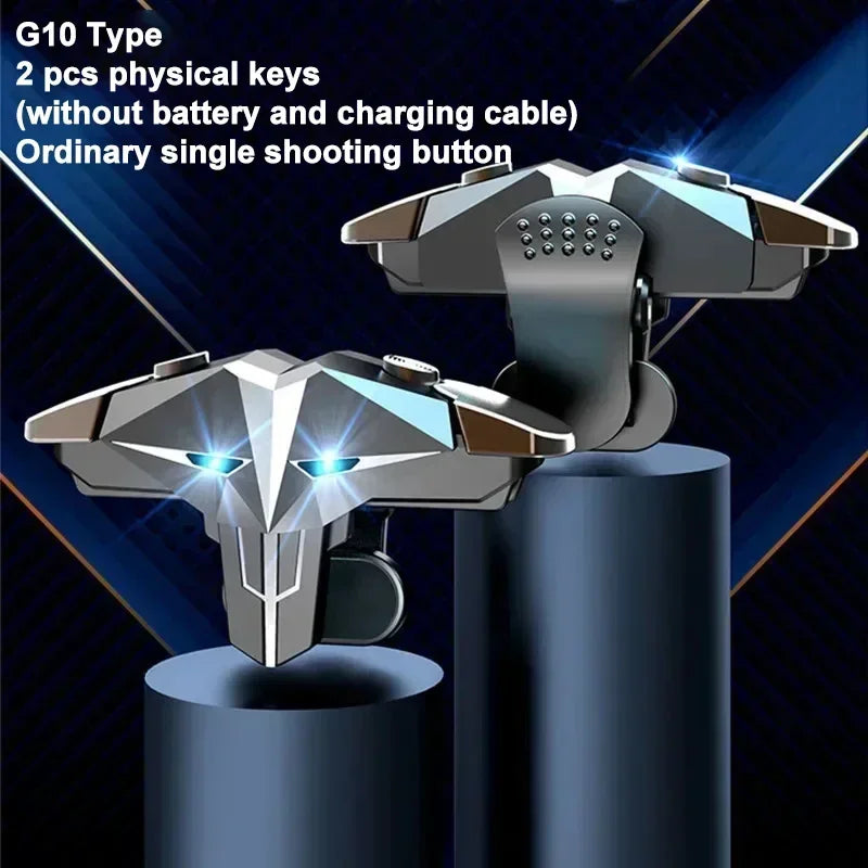 G10 Mobile Phone Game Trigger 4 Fingers Aim Shooting Free Fire L1 R1 Gamepad Joystick Controller for IOS Android E-sports Button