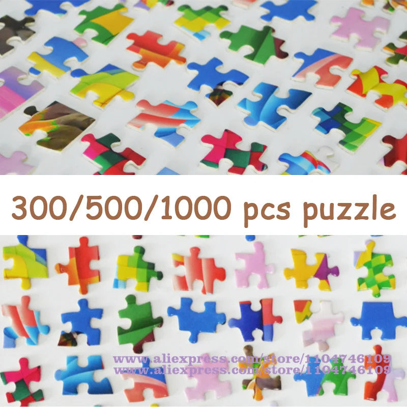 Pokemon Characters Puzzle Jigsaw Cartoon Diy Puzzle Toys 108/200/300/500/1000/1500Pcs Intelligence Educational Puzzles Boy Gifts