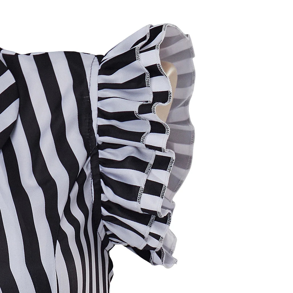 Halloween Costume Women Gothic Steampunk Coat Striped Lapel Collar Jacket Victorian Punk V Neck Flying Sleeve Jacket Tops Daily