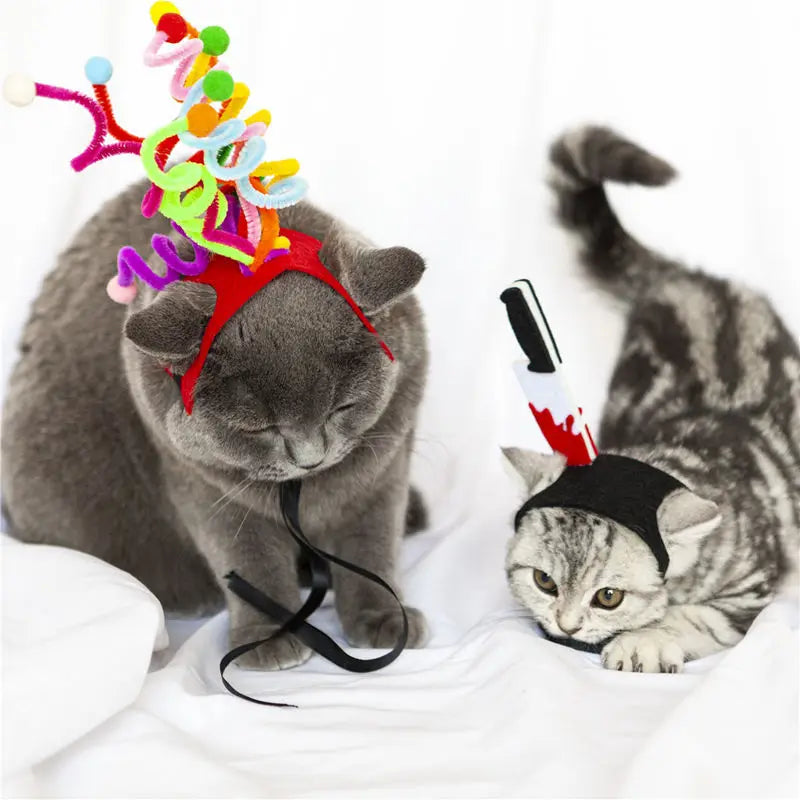 Pet Costume Funny Headwear for Cat Puppy Dog Halloween Photography Props Party Supplies Pet Accessories