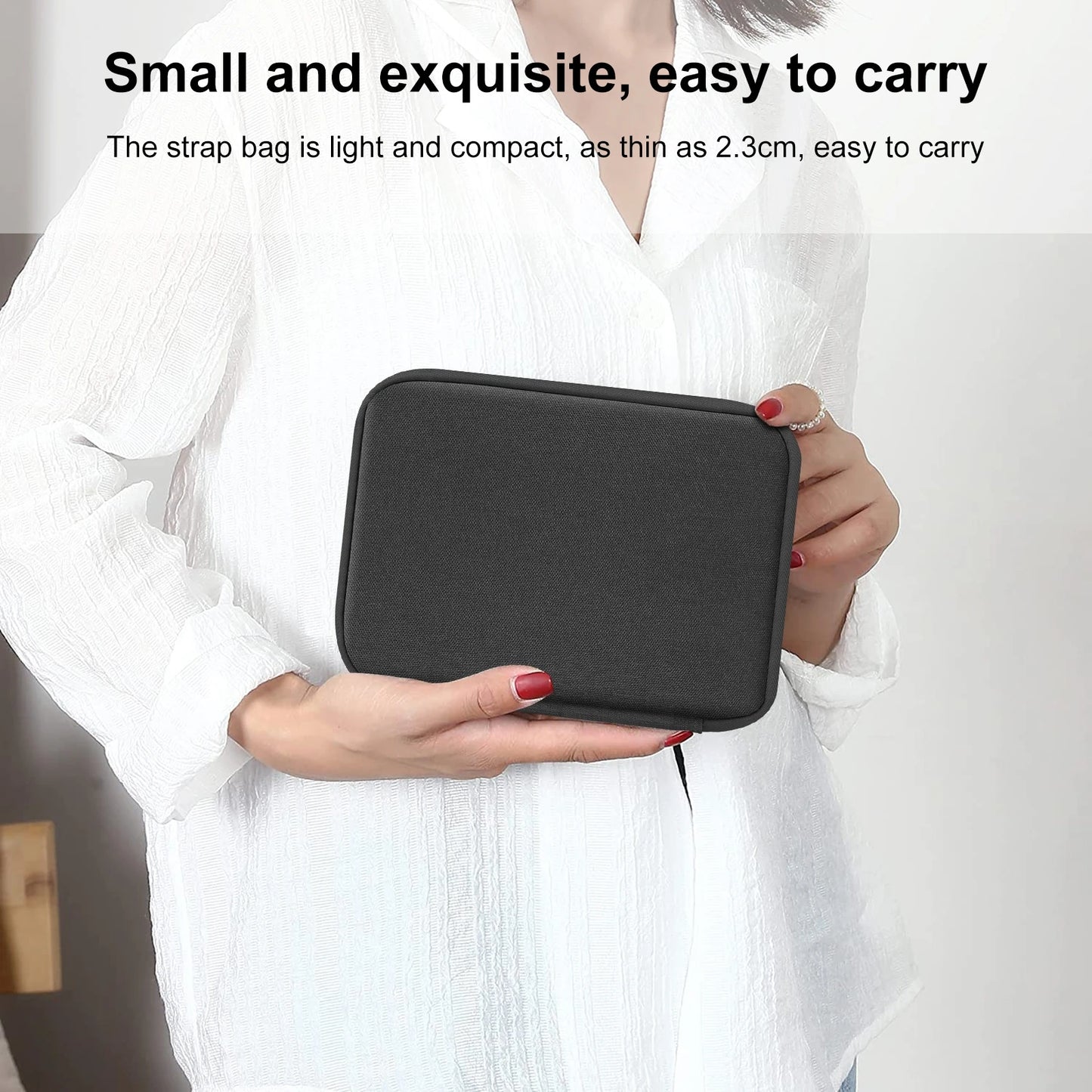 HAWEEL Watch Band Organizer Bag Box Earphones / U Disk / Digital Cable SD Card Phone Adatper Storage Case  25.5 x 20.5 x 4.5cm