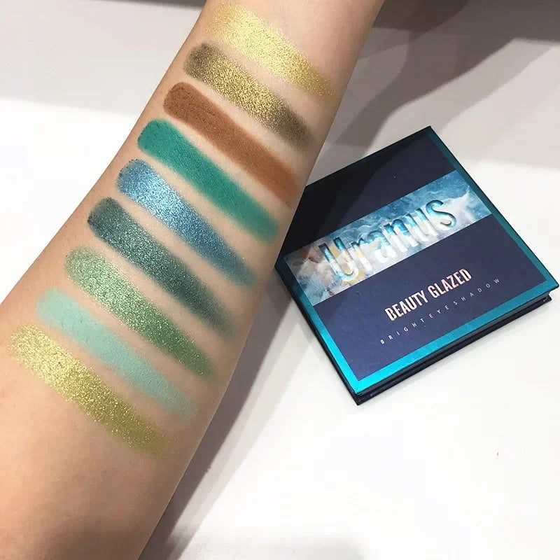 Beauty GLAZED Eyeshadow Palette 9 Color Shimmer Matte Longlasting Waterproof Palette Makeup