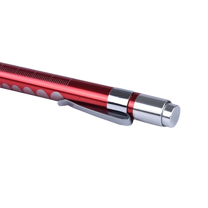 White Light Reusable LED Medical Penlight Flashlight With Pupil Gauge Pocket Clip Pen Light Torch Lamp For Nurses Doctors Readin