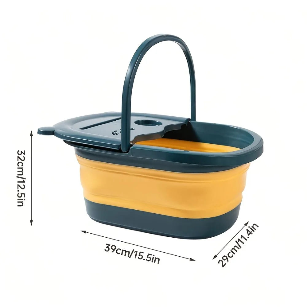 Large Collapsible Foot Soaking Tub Massage Spa Bath Tool for Home Relaxation Comfort