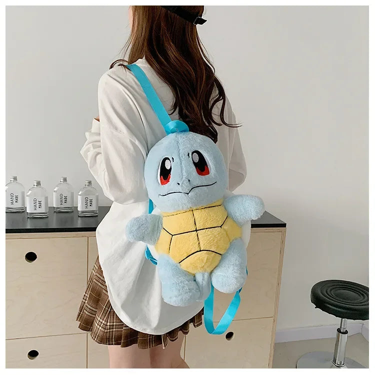 Japanese Style Plush Shoulder Bag Raichu Pikachu Eevee Psyduck Gengar Design Crossbody Backpack for Student Daily Outfit Gift