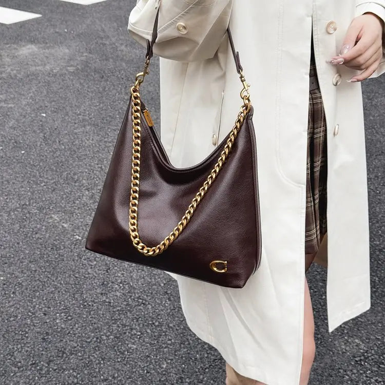 Luxury Brand Trendy Diaper Bag Stylish Leather Crossbody Handbag For Women Elegant Messenger Purse Minimalist Chic